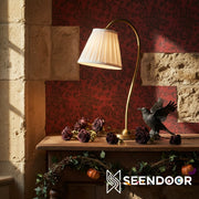 Luvora Pleated Shade Modern Table Lamp for Bedroom & Living Room